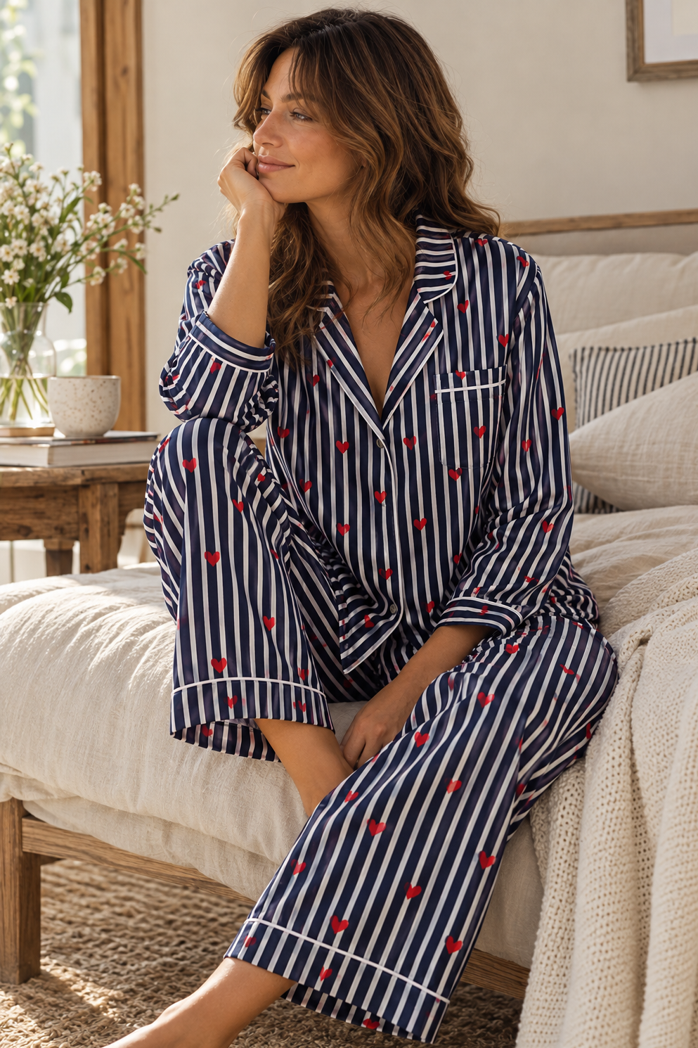 Sweetheart Stripe Pyjama Set