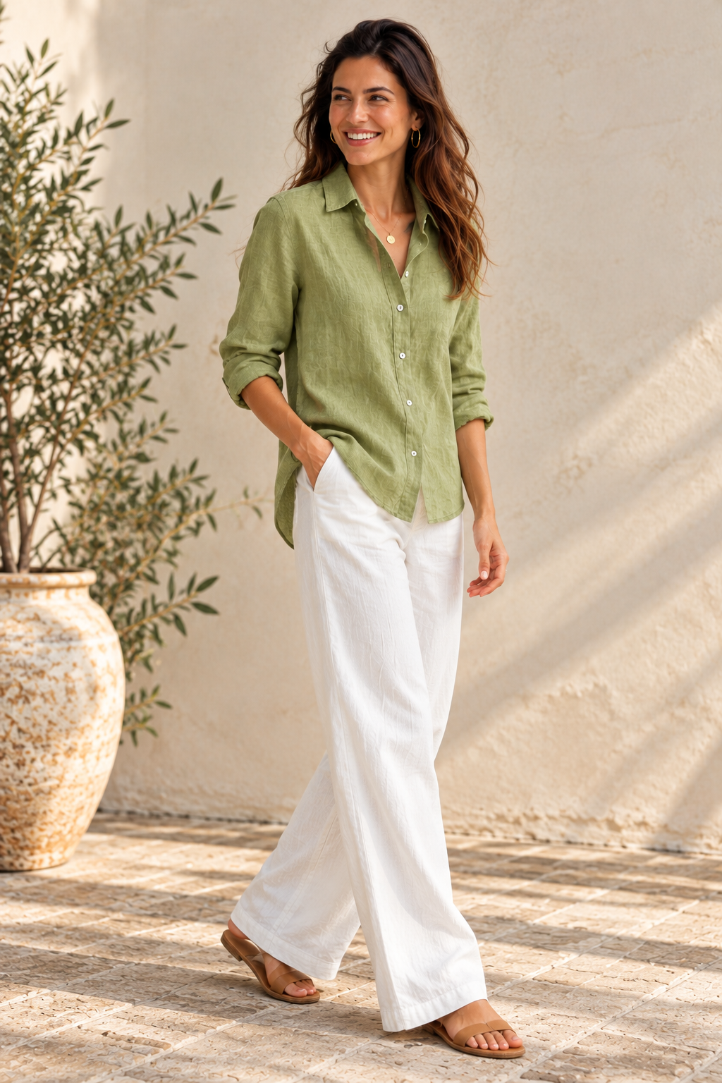 Olivia Linen Olive