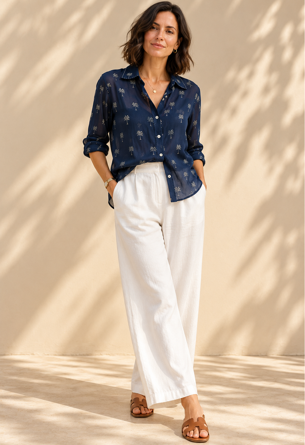 Palm Silk Blouse